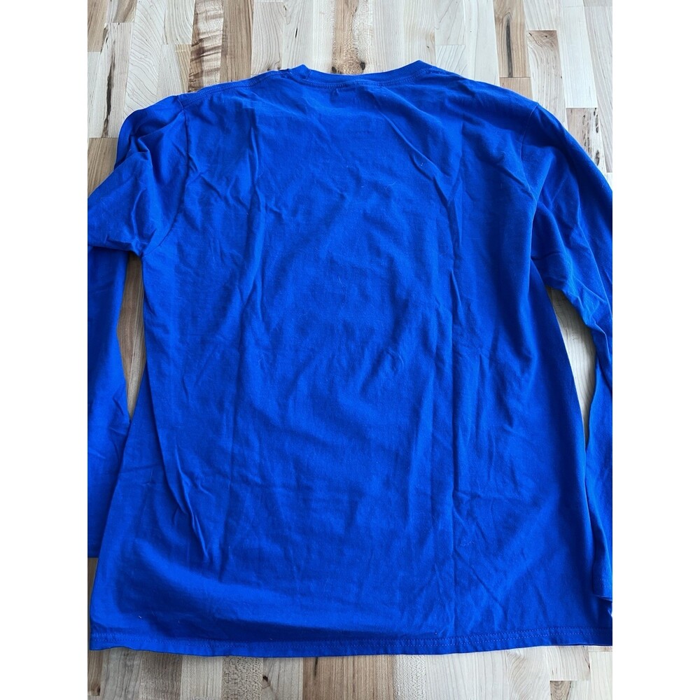 New England Patriots Long Sleeve Tee NFL Pro Line Blue Logo 100% Cotton Unisex L - Picture 2 of 5